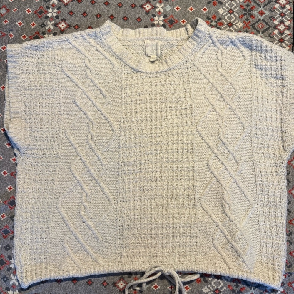 Hippie Rose Cream Cable Knit Sweater
